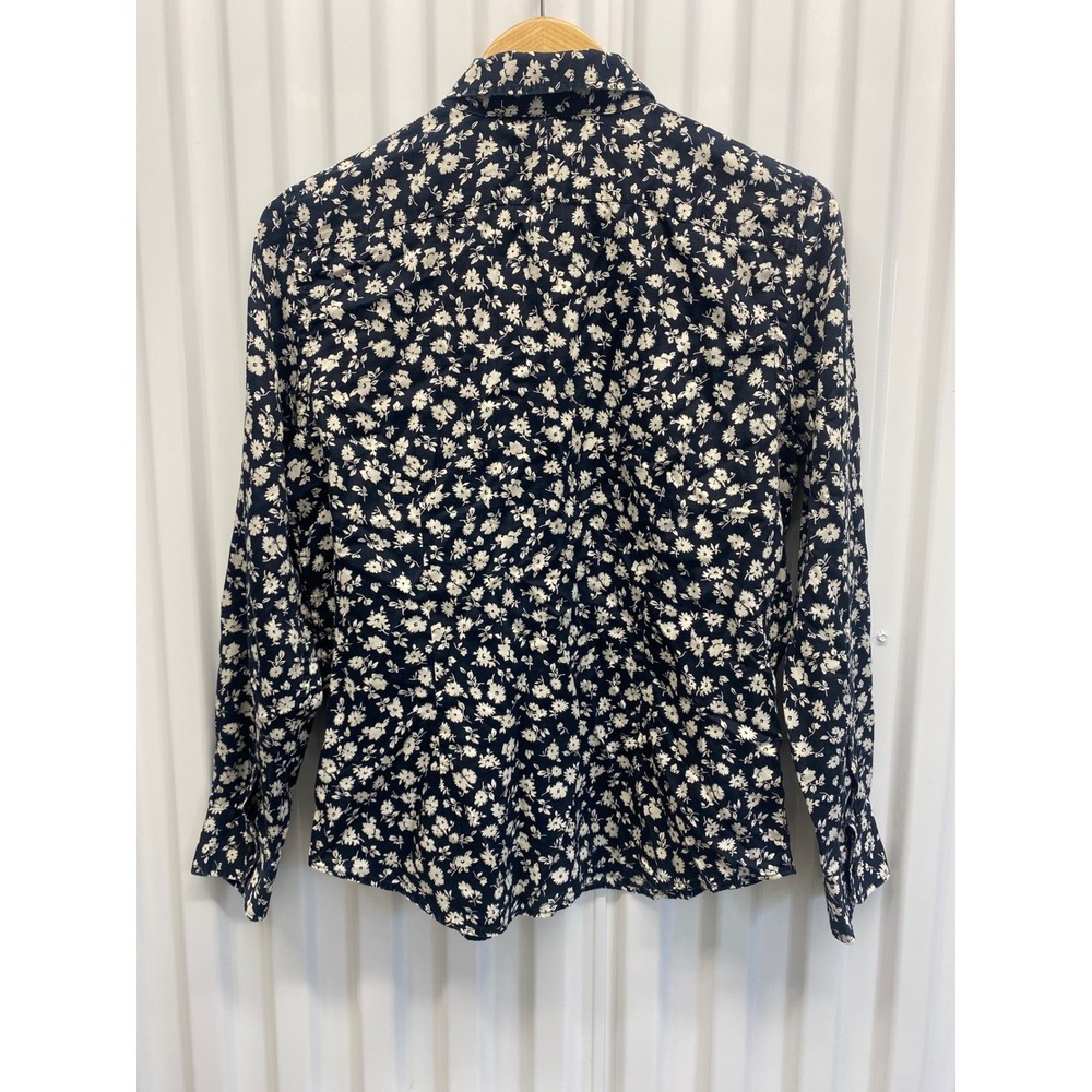 Lauren Ralph Lauren Button Down Shirt Womens Large Floral Cotton Cottage - Picture 2 of 6